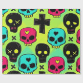 Skull Pattern Wrapping Paper ラッピングペーパー (フラット)