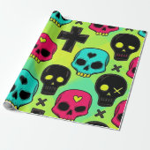 Skull Pattern Wrapping Paper ラッピングペーパー (アンロールド)
