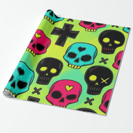 Skull Pattern Wrapping Paper ラッピングペーパー