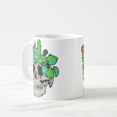 Skull Plant  Cute Garden Doll Planters Funny Garde コーヒーマグカップ (正面左)