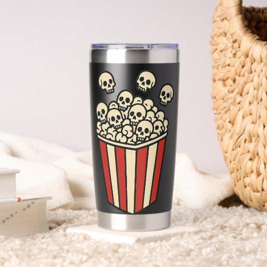Skull Popcorn Box Sticker  保温保冷タンブラー (リビング (回転後))