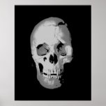 Skull Poster - Black & White Pop Art, Fantasy Art ポスター<br><div class="desc">Fantasy Art Skull Skeleton Poster Print - Heavy Metal Punk Rock College Retro Art</div>