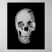 Skull Poster - Black & White Pop Art, Fantasy Art ポスター (正面)