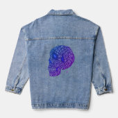 Skull Print Denim Jacket In Purples and Blues デニムジャケット (裏面)