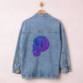 Skull Print Denim Jacket In Purples and Blues デニムジャケット (ハンガー)
