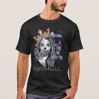 Skull Queen & Dice – EGOSKILL Design Tシャツ