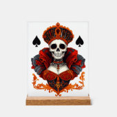 Skull Queen of Spades アクリルサイン (正面)
