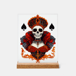 Skull Queen of Spades アクリルサイン