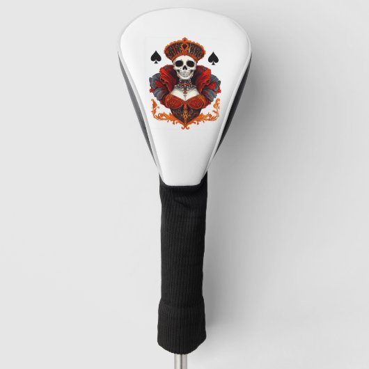Skull Queen of Spades ゴルフヘッドカバー (正面)