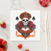 Skull Queen of Spades スタンダードランチョンナプキン (インサイチュ)