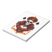 Skull Queen of Spades ノートパッド (回転)