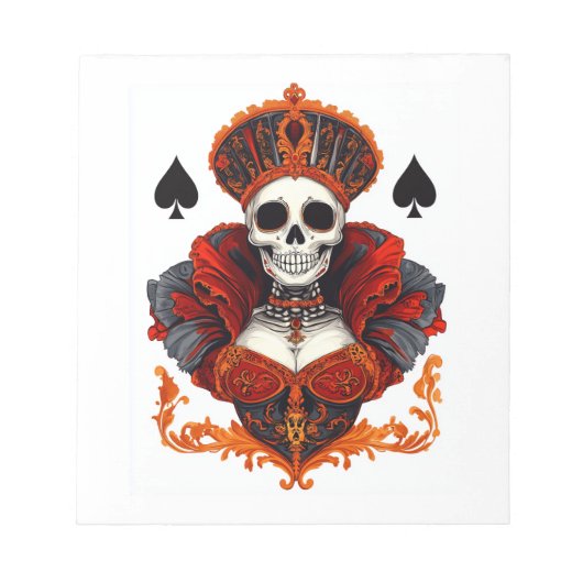 Skull Queen of Spades ノートパッド (正面)