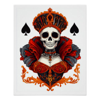 Skull Queen of Spades ポスター