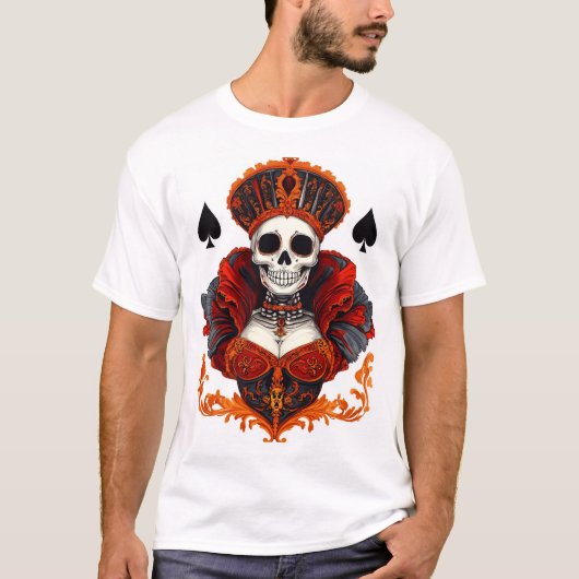 Skull Queen of Spades Tシャツ (正面)