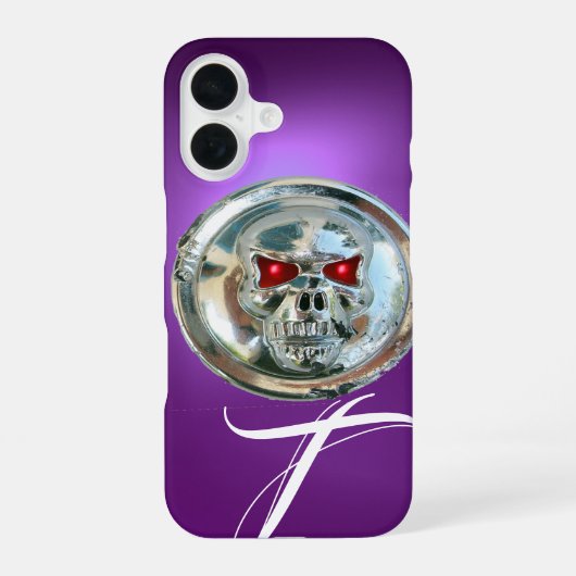 SKULL RIDERS MONOGRAM 濃紫色 iPhone 16ケース (裏面)