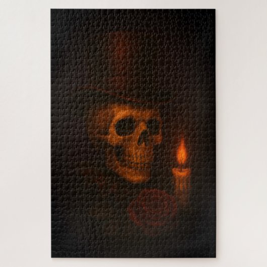 Skull, Rose & Candle Puzzle – Dark Elegance Series ジグソーパズル (縦)