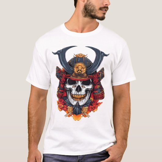 Skull Samurai Mask Tシャツ (正面)