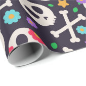 Skull set. Seamless pattern with flat design of sk ラッピングペーパー (ロールコーナー)