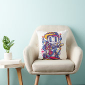 Skull Skater Throw Pillow クッション (椅子)