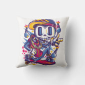Skull Skater Throw Pillow クッション (裏面)