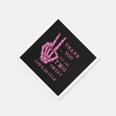 Skull Skeleton Bad to the Bone 2nd Birthday  スタンダードカクテルナプキン (角)