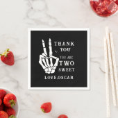 Skull Skeleton Bad to the Bone 2nd Birthday スタンダードカクテルナプキン (インサイチュ)