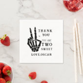 Skull Skeleton Bad to the Bone 2nd Birthday  スタンダードカクテルナプキン (インサイチュ)