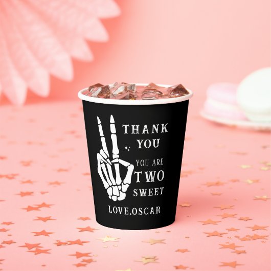 Skull Skeleton Bad to the Bone 2nd Birthday 紙コップ (インサイチュ)