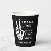 Skull Skeleton Bad to the Bone 2nd Birthday 紙コップ (正面)