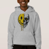 Skull Smiley Drip Hoodie – Street Art Bold Desig (正面)