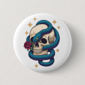 Skull Snake 缶バッジ (正面)
