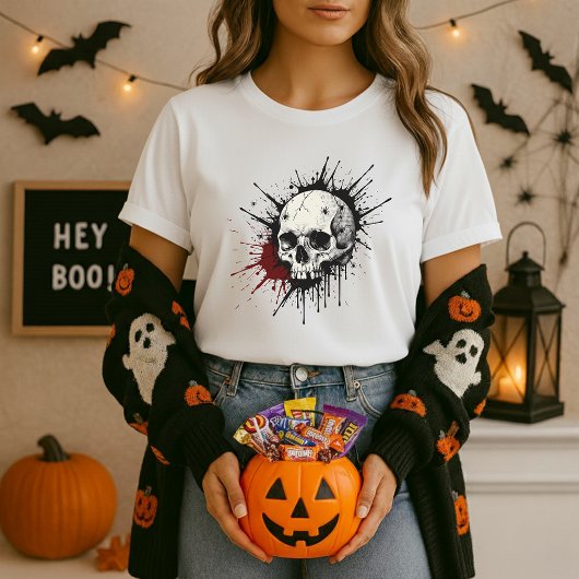 Skull Splash Halloween Tシャツ