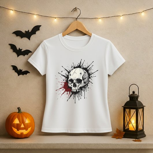Skull Splash Halloween Tシャツ