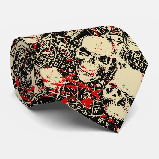 Skull Splatter ネクタイ (ロール)