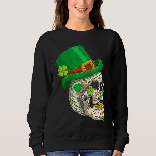 Skull St Patricks Day Irish  Saint Patricks Day of スウェットシャツ (正面)