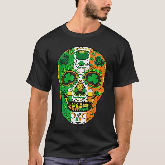 Skull St Patricks Day Irish Saint Patricks Day of Tシャツ (正面)
