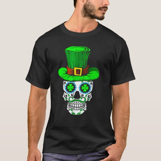 Skull St Patricks Day Irish Saint Patricks Day of  Tシャツ (正面)