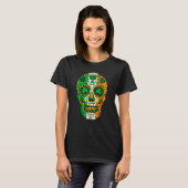 Skull St Patricks Day Irish Saint Patricks Day of  Tシャツ (正面フル)