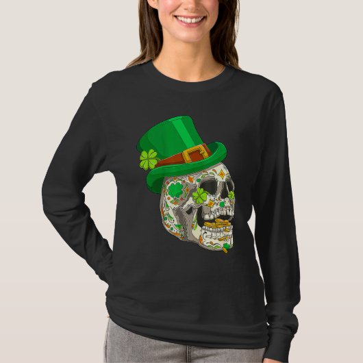Skull St Patricks Day Irish Saint Patricks Day of Tシャツ (正面)