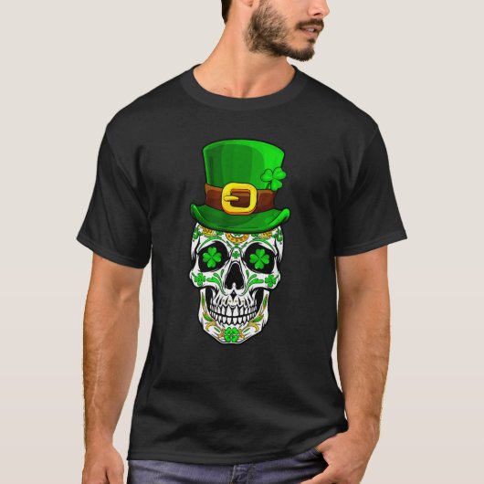 Skull St Patricks Day Irish Saint Patricks Day of  Tシャツ (正面)
