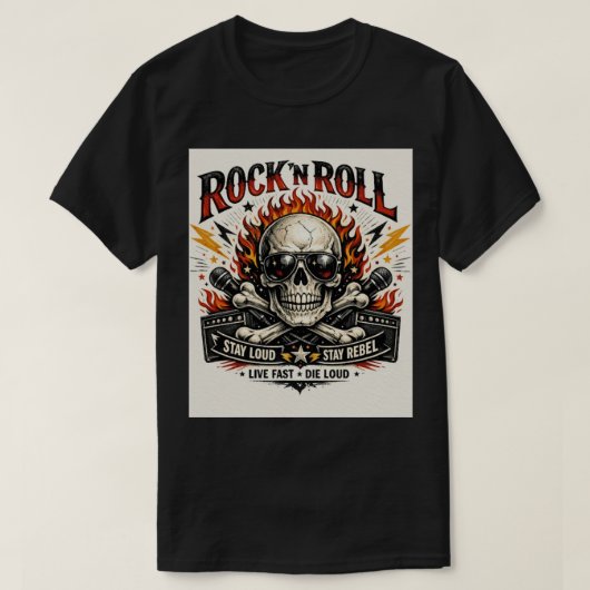 Skull Star: The Ultimate Rock & Roll Graphic Tシャツ (デザイン正面)