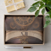 Skull Steampunk with clock tissue paper v1 薄葉紙 (ギフト)