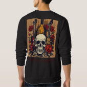 Skull & Strings Rock Festival Shirt | Guitar-Drive スウェットシャツ (裏面)