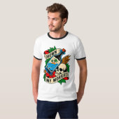 Skull & Sunset Tropical Tattoo | Unique Gift Idea Tシャツ (正面フル)