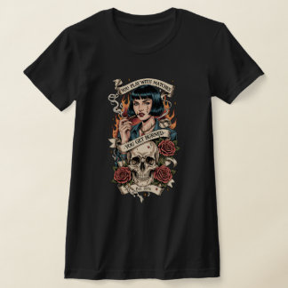Skull Tattoo Vintage Americana Tシャツ