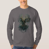 Skull Tree Surreal Dark Nature Long Sleeve Tシャツ (正面)
