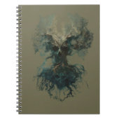 Skull Tree Surreal Dark Nature Notebook ノートブック (正面)