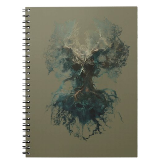 Skull Tree Surreal Dark Nature Notebook ノートブック (正面)
