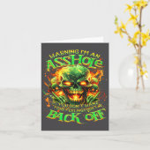 Skull Warning I'm An-if You Don't Want Your Feelin カード (黄色い花)