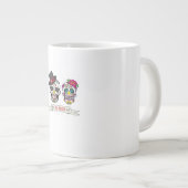 Skull Wedding Bride and Groom Till Death Print ジャンボコーヒーマグカップ (正面右)